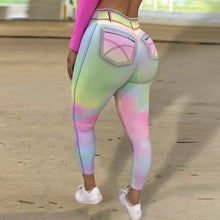 Load image into Gallery viewer, Tie-dye Colorful Women's Denim Leggings
