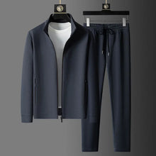 Load image into Gallery viewer, Suit Men's Casual Breathable High-end Jacket Trousers Stand-up Collar Zipper Open Mens Clothes Spring and Autumn New Sportswear