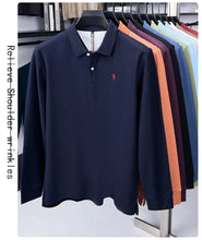 Load image into Gallery viewer, High end brand 100% cotton long sleeve polo shirt fashion luxury pony embroidery business casual comfort new Paul men's T-shirt