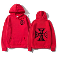 Lade das Bild in den Galerie-Viewer, West Coast Iron Cross Choppers Printed Oversized Hoodie