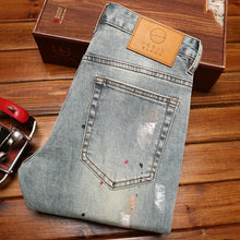 Load image into Gallery viewer, Broken Hole Nostalgic Cassic Slim fit Denim pants