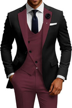 Load image into Gallery viewer, Mens Slim Fit Double Breasted Suit