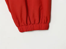 Load image into Gallery viewer, Red Long-Sleeve Drawstring Decorative Festive Hoodie Zipper Cardigan Casual Versatile Jacket