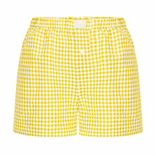 Load image into Gallery viewer, Women's Elastic Waistband, Checkered Shorts,