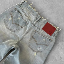 Load image into Gallery viewer, Men Ripped Holes Washed Denim Distressed Jeans