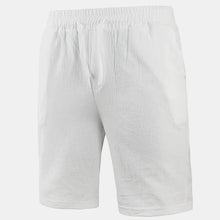 Lade das Bild in den Galerie-Viewer, Men's Summer New Cotton Linen Shorts Male lightweight Breathable Solid Color Linen Trousers Versatile Streetwear Short Pants