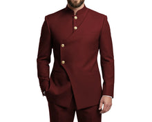 Load image into Gallery viewer, Mandarin Collar Suit Blazer Pants Set