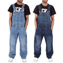 Load image into Gallery viewer, Men Denim Suspenders Simple Multi Pocket Baggy Jeans Overalls
