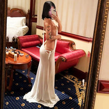 Lade das Bild in den Galerie-Viewer, Kliou Sexy Long Sleeveless Side Hollow Dress