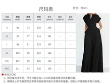 Load image into Gallery viewer, Elegant High Waist Sexy V-neck Short Sleeved Commuting Wide Leg Jumpsuit