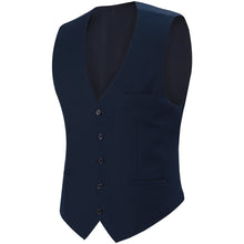 Load image into Gallery viewer, Mens Suit Vest Male Business Formal Wedding Office Birthday Party Outfit Set Easter Church Jacket Black Waistcoat