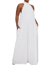 Load image into Gallery viewer, High Neck Sleeveless Wide Leg Jumpsuit