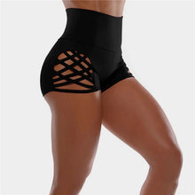 Load image into Gallery viewer, Women High Wasit Hollow-out Workout Safty Shorts