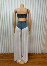 Lade das Bild in den Galerie-Viewer, 2 Piece Sets Denim Camisole Wide Leg Pants
