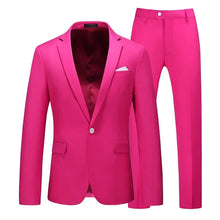 Load image into Gallery viewer, Men's Suits 2 PCS Sets Fashion Business Casual Formal Clothes Man Solid Slim Prom Party Blazer Coats+Trousers Sets Plus Size 6XL