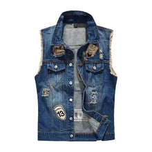 Lade das Bild in den Galerie-Viewer, Men Denim Vest Jacket
