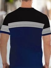 Lade das Bild in den Galerie-Viewer, Men's Striped Pattern Print Outdoor Two Piece Set