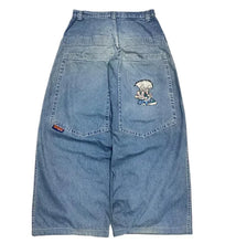 Lade das Bild in den Galerie-Viewer, American Street Fashion Trend Gothic Print Loose Jeans Men Harajuku Y2K New Hip Hop Joker Oversized Wide-leg Pants Unisex Jeans