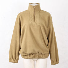 Load image into Gallery viewer, Original Fall Winter Lamb Fleece Hoodie Women Casual Loose Thick Zipper Long Sleeve Lapel Pullover Top Lady Hoodies Streetwear