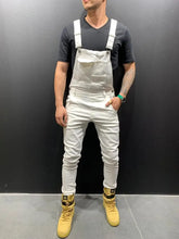 Load image into Gallery viewer, Men's Tie Dye Denim Overalls, Slim Fit and Slimming Jeans