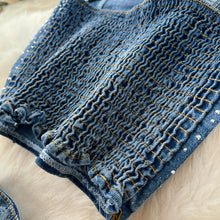 Lade das Bild in den Galerie-Viewer, Denim Pant Set Sexy Short Sleeve