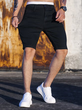 Load image into Gallery viewer, Men's Shorts Strecth Washed Vintage Distressed Pockets Button Basics Shorts
