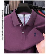 Load image into Gallery viewer, High end brand 100% cotton long sleeve polo shirt fashion luxury pony embroidery business casual comfort new Paul men's T-shirt