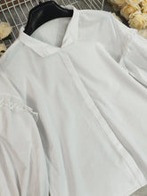 Load image into Gallery viewer, Shorts Pant Set Women Two Piece Turn Down Collar Full Sleeve Solid Tops Wide Leg Short Set