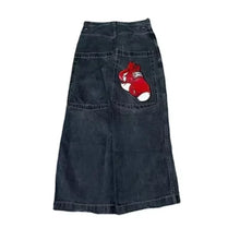 Lade das Bild in den Galerie-Viewer, Y2K Baggy Jeans vintage Embroidered high quality jeans men women Hip Hop Harajuku Goth fashion streetwear Casual wide leg Jeans
