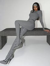 Lade das Bild in den Galerie-Viewer, Weird Puss Sexy Snake Print Trend o-Neck Full Sleeve Stretch Skinny Jumpsuit