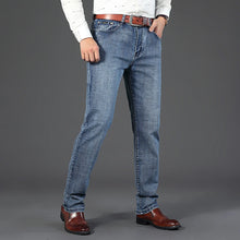 Lade das Bild in den Galerie-Viewer, WTHINLEE Four Seasons New Office Business Casual Men's Jeans American High Quality Loose Straight Retro Versatile Denim Trousers