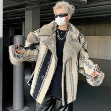 Lade das Bild in den Galerie-Viewer, Lapel Plush Reversible Faux Fur Jacket