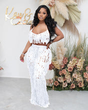 Lade das Bild in den Galerie-Viewer, Sexy Perspective Knitted Hand Hook Tassel Beach Suit