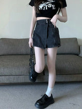 Load image into Gallery viewer, High Waist Denim Women Loose Slimming Hip Covering Skirt Shorts