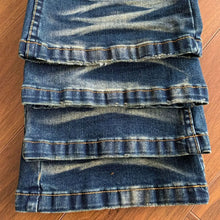 Load image into Gallery viewer, Heavy Water Wash Dark Blue Washed Cat Beard Jeans