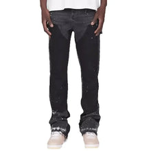 Lade das Bild in den Galerie-Viewer, Elastic Patchwork Denim Layered Flared Pants