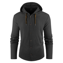 Load image into Gallery viewer, Men's Hooded Long Sleeve Solid Color Shirts