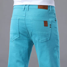 Load image into Gallery viewer, Slim Elastic Jeans Men's Colorful Fashion Korean Pants Spring Autumn Soft Comfortable Casual Straight Denim Trousers Streetwear