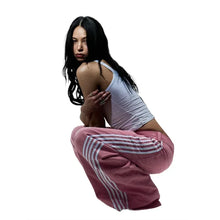 Lade das Bild in den Galerie-Viewer, Y2K Harajuku striped embroidery texture casual jeans for men and women retro hip-hop street loose high-waisted wide-leg pants