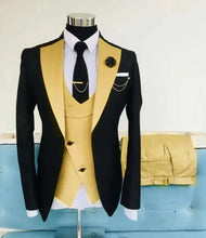 Load image into Gallery viewer, Men Slim Fit Tuxedos Formal Jacket Pant Vest 3 Pieces Suit