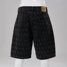 Load image into Gallery viewer, Ummer Men’s Denim Shorts Combine Classic and Fashionable Tattered Designs Straight Fit Loose Black Jeans Y2K High Street Shorts