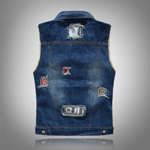 Lade das Bild in den Galerie-Viewer, Men Denim Vest Jacket