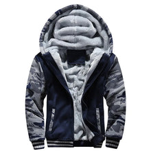 Load image into Gallery viewer, Men's Camouflage Fleece Thicken Hooded Jackets