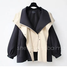 Load image into Gallery viewer, Korean Version of The New Fashion Solid Color Collect Waist Trench Coat, Spring and Autumn Casual Patchwork Overalls Coats Women