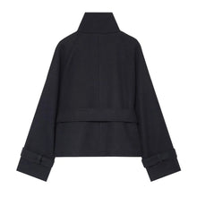 Load image into Gallery viewer, Women's Double Breasted Lace Up Stand Collar Belt Decoration Jacket