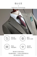Load image into Gallery viewer, High Quality Men's Suit (jacket+vest+pants) Formal Business Office Men's Suits Groom Wedding Party Dress Solid Color Suit S-4XL
