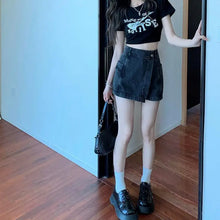 Load image into Gallery viewer, High Waist Denim Women Loose Slimming Hip Covering Skirt Shorts