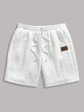 Load image into Gallery viewer, Men's White Drawstring Casual Shorts Summer Loose Breathable 5 Inch Shorts