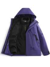 Load image into Gallery viewer, Men's 3-in-1 Jacket with Removable Fleece Liner, Waterproof Windproof Coat for Hiking, Camping, Travel and Daily Outdoor Use