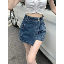 Load image into Gallery viewer, High Waist Denim Women Loose Slimming Hip Covering Skirt Shorts